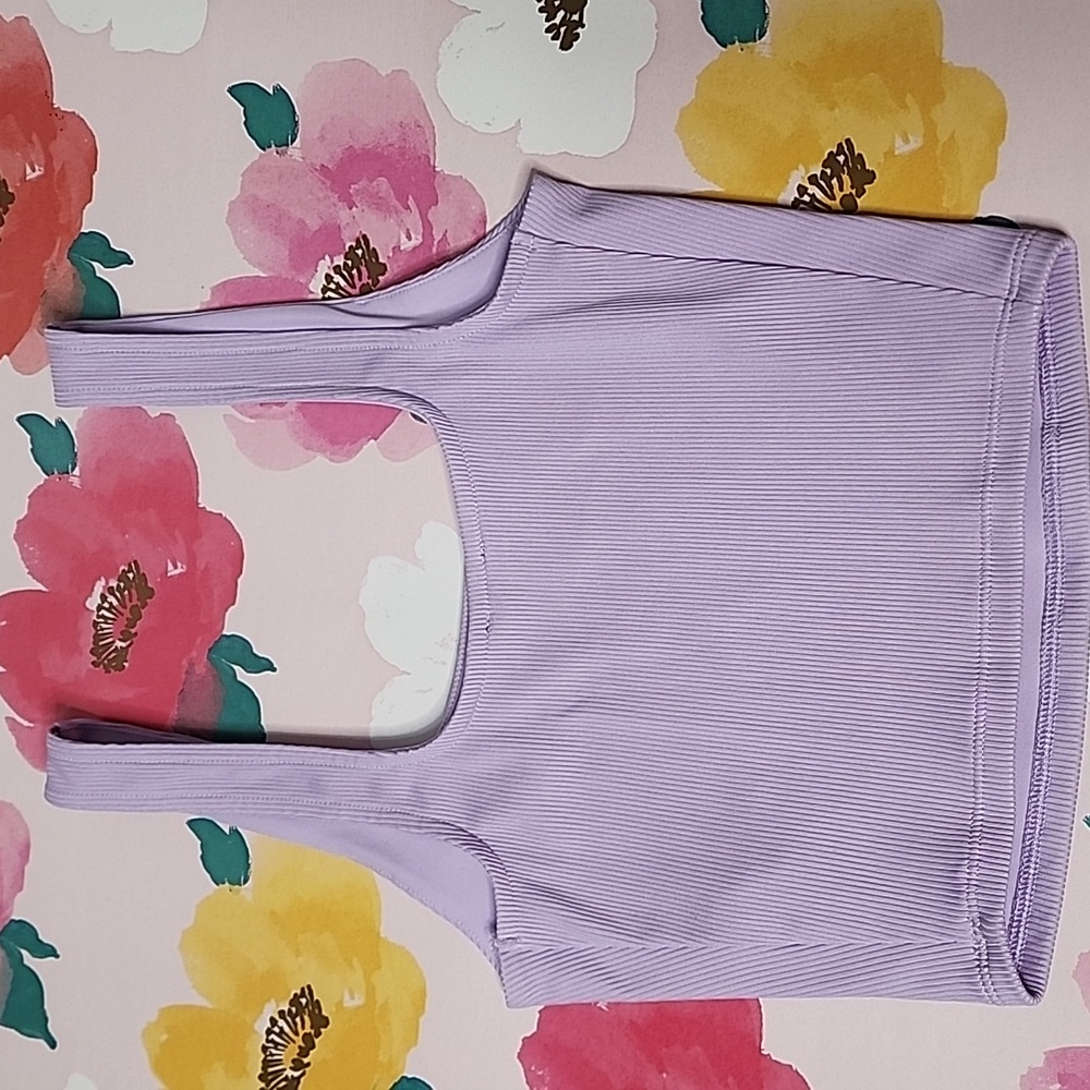 Express Bodycon Crop Tank Top Lavender Xs - Picture 3 of 4
